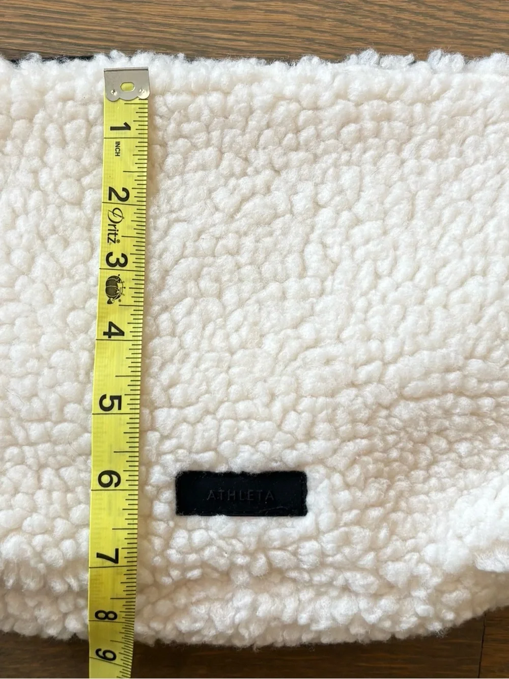 Athleta Cream Sherpa toiletry bag